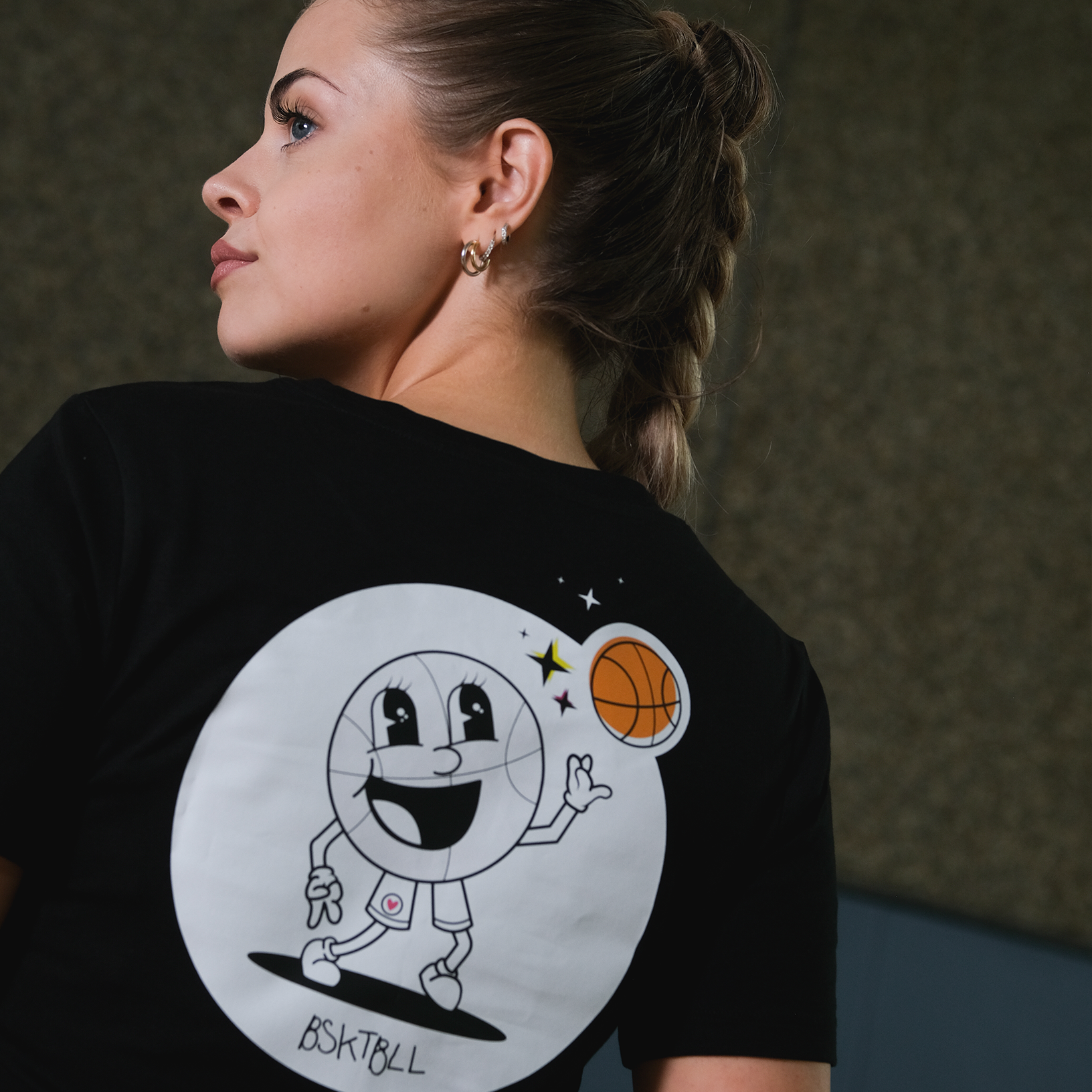 Ladies Hoopy Drop Cropped T-Shirt black85:314 86:320